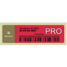 Microsoft Windows 10 Pro 64Bit OEM (FQC-08978) - Sticker